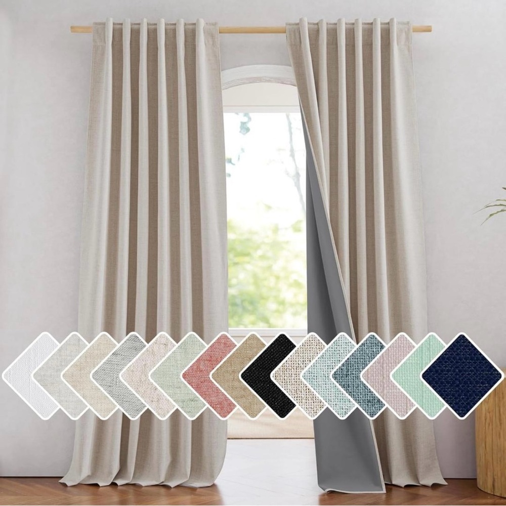 Beige Blackout Curtains (2 Panels) - new in packaging
